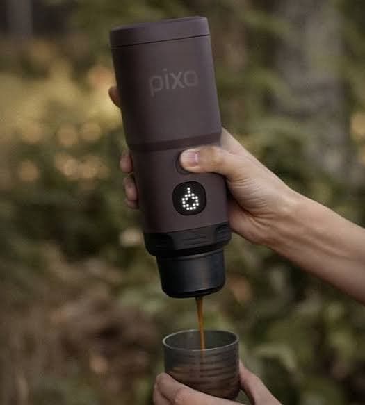 WACACO Pixapresso Portable Electric Espresso Machine – Burgundy | Touchscreen, 4 Coffee Styles, Grounds & Capsules